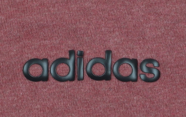 Adidas Men's Red L T-Shirt Crew Neck Short Sleeve