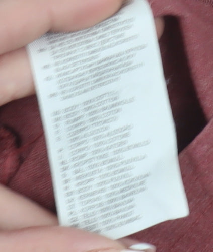 Adidas Men's Red L T-Shirt Crew Neck Short Sleeve