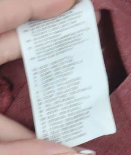 Adidas Men's Red L T-Shirt Crew Neck Short Sleeve