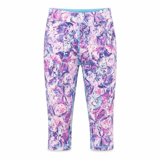 Front view of USA Pro girls’ multicoloured floral leggings 9-10 years