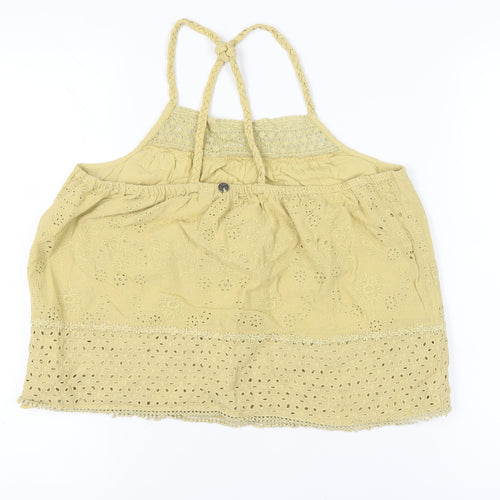 Superdry Women's Beige Halter Crochet Tank Top Size 10