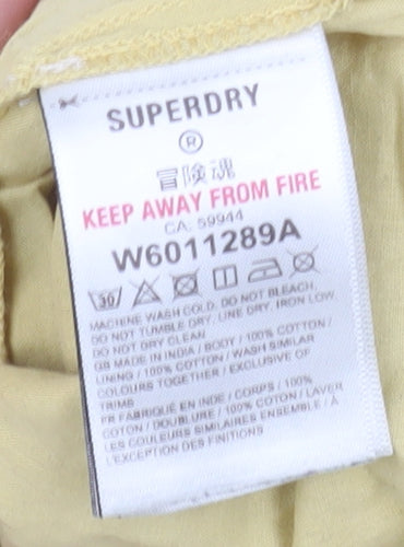 Superdry Women's Beige Halter Crochet Tank Top Size 10