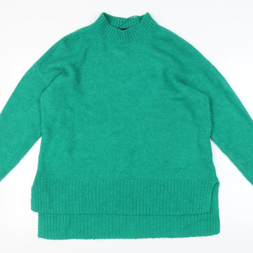 Vero Moda Women's Green Pullover Jumper M, Mock Neck, Casual