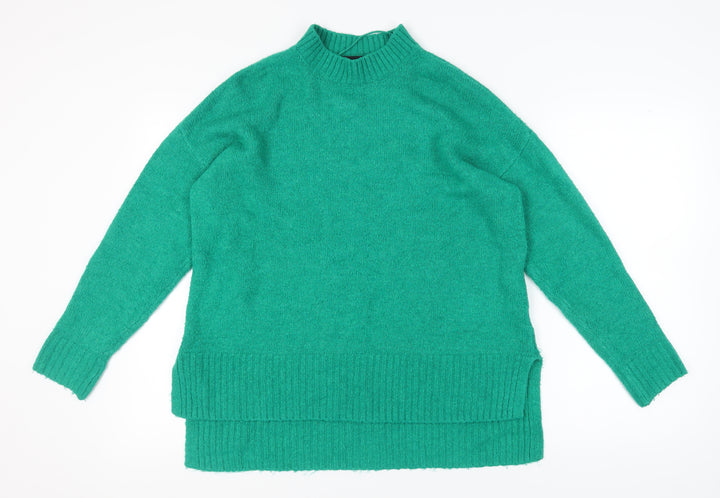 Vero Moda Women's Green Pullover Jumper M, Mock Neck, Casual