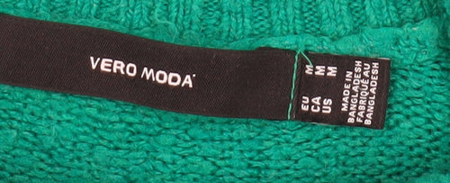 Vero Moda Women's Green Pullover Jumper M, Mock Neck, Casual