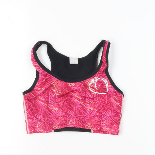 Regatta Women's Pink Sports Bra, Size 10-12, Geometric, Racerback
