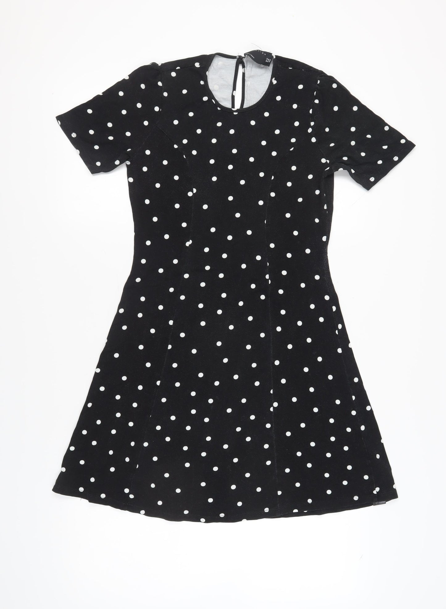 ASOS DESIGN Women's Black Polka Dot Dress Size 12