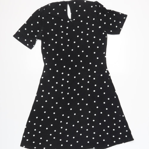 ASOS DESIGN Women's Black Polka Dot Dress Size 12