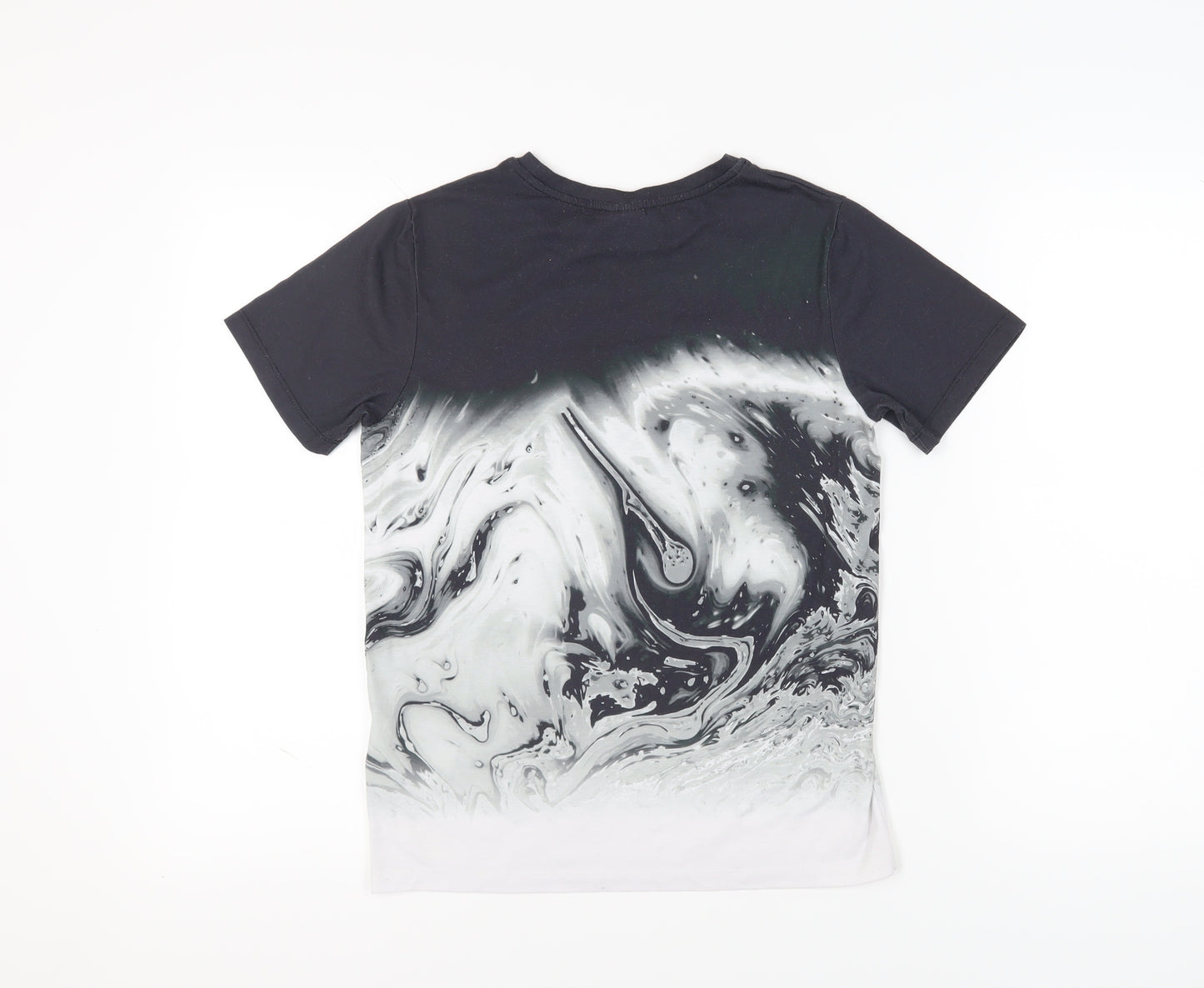 Hype Boys Black Graphic Print T-Shirt, Size 13 Years