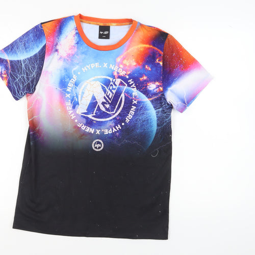 Hype Boys Multicoloured Space Graphic Print T-Shirt - Size 14