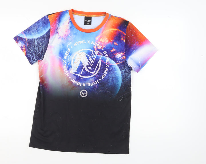 Hype Boys Multicoloured Space Graphic Print T-Shirt - Size 14