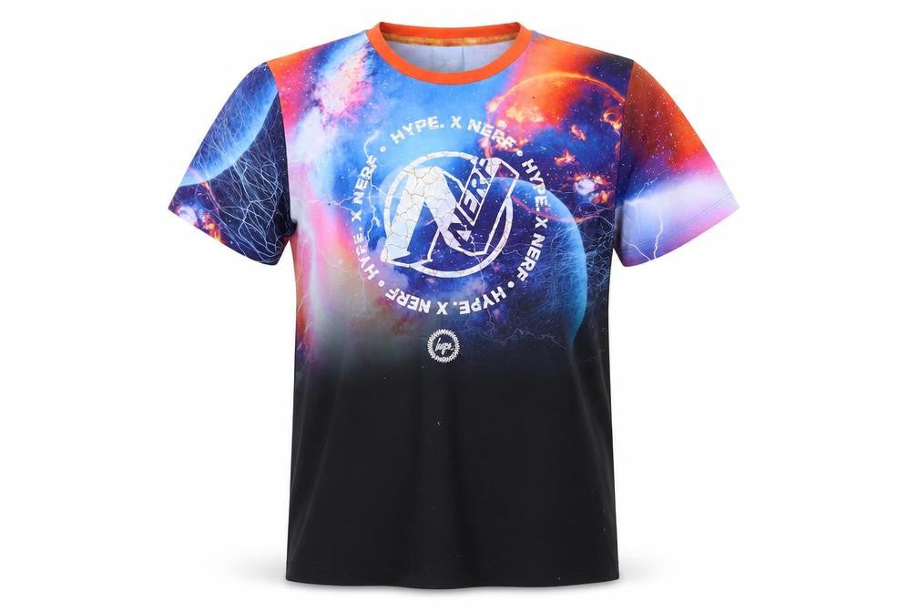 Front view of Hype boys’ multicoloured space graphic print t-shirt -, size 14
