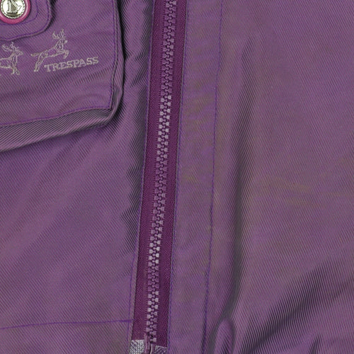 Trespass Girls Purple Ski Snowsuit 11-12 Yrs Full Zip Hooded