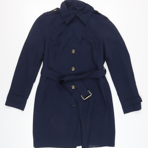 Marks and Spencer Women's Blue Trench Coat Size 12