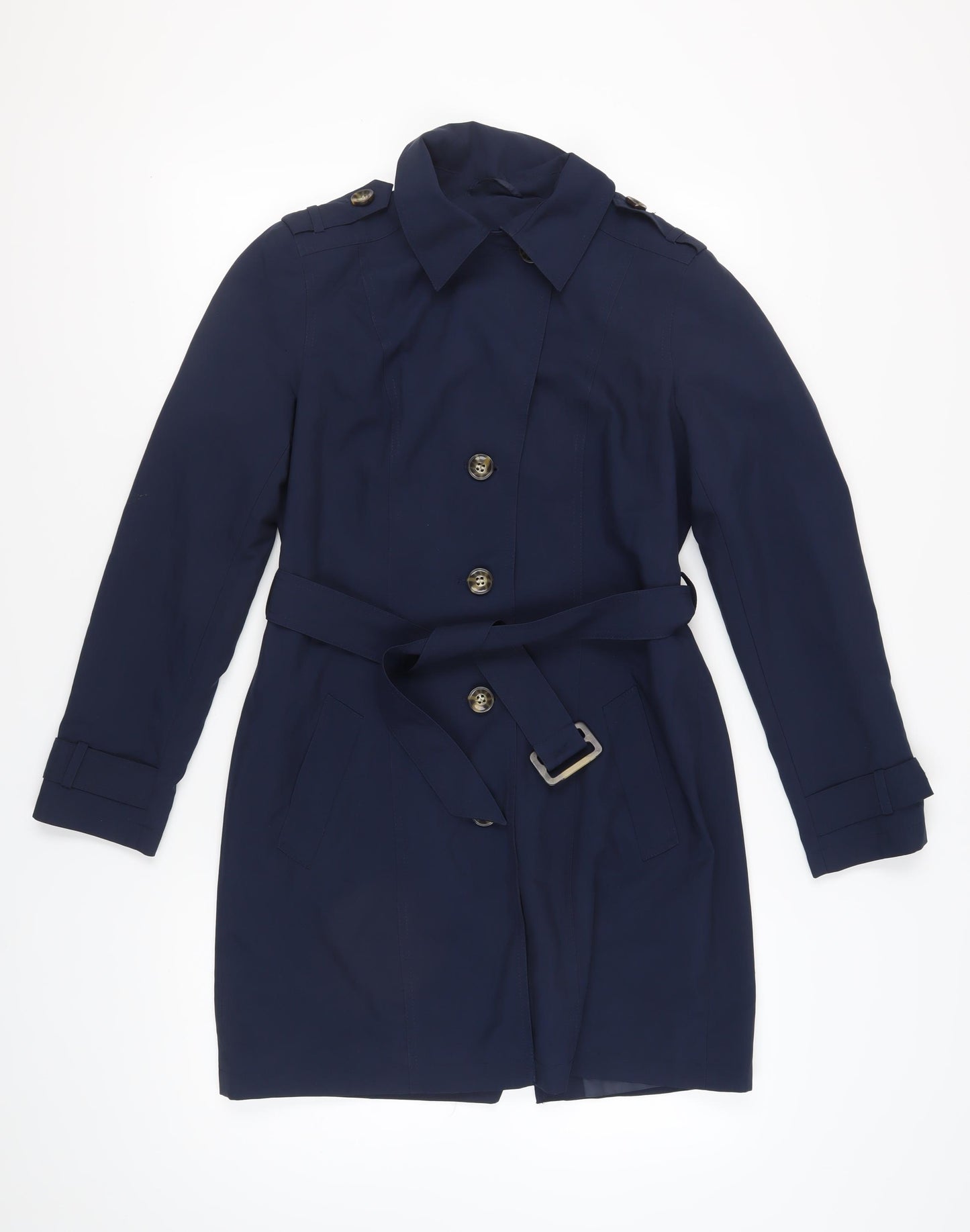 Marks and Spencer Women's Blue Trench Coat Size 12