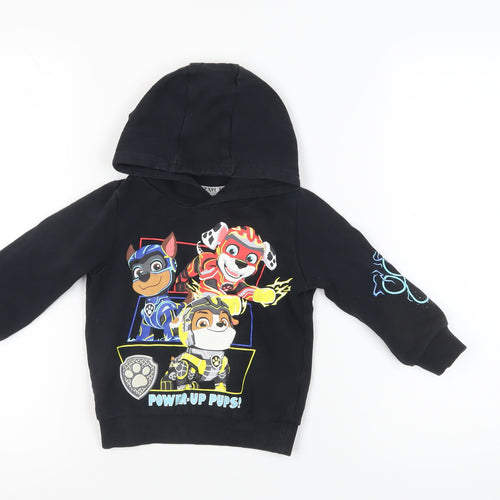 Paw Patrol Boys' Black Hoodie 2-3 Years - Cartoon Style