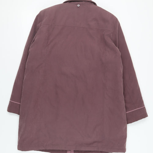 Bonmarché Women's Purple Mid-Length Button Coat M