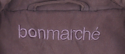 Bonmarché Women's Purple Mid-Length Button Coat M