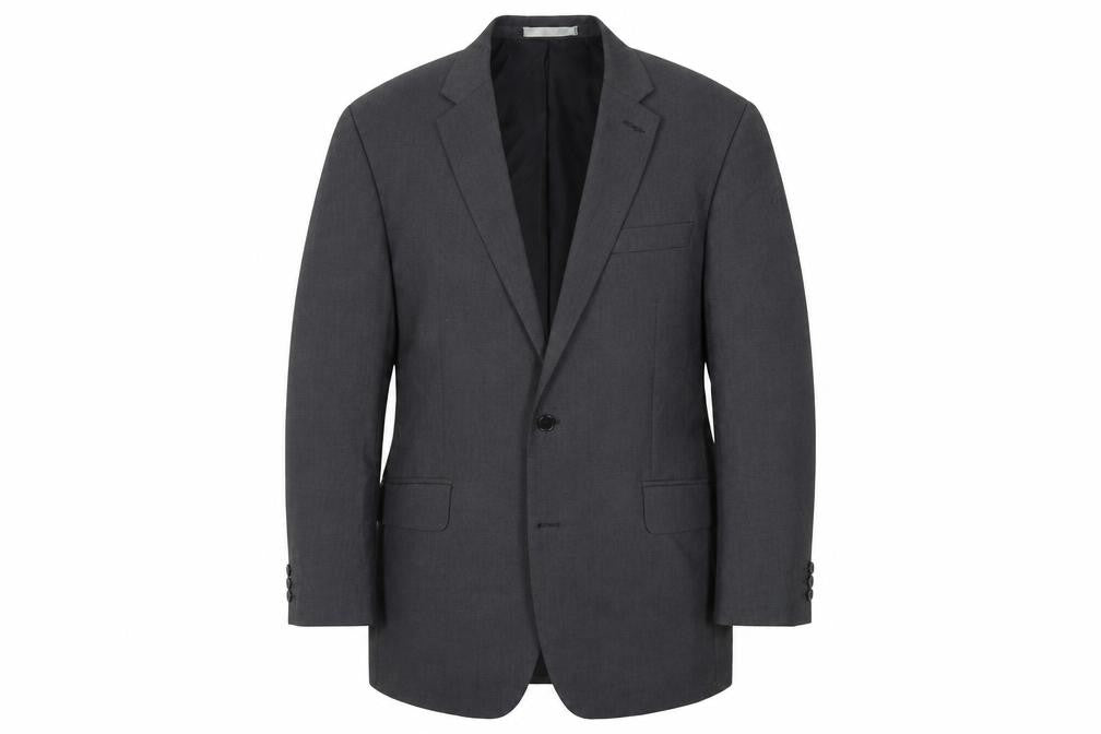 Front view of Burton Men's Grey Blazer Jacket 44R Regular Fit