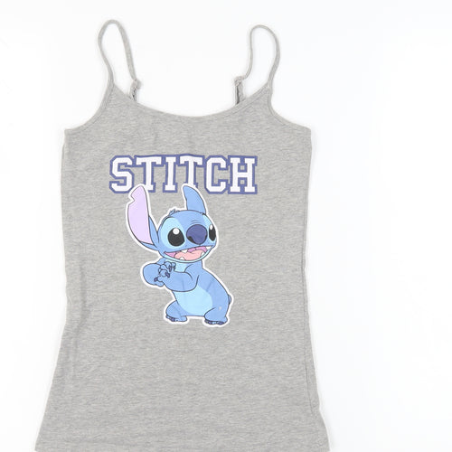 Disney Women's Grey Stitch Camisole Tank Top