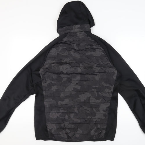 Jack & Jones Men's Black XL Camouflage Windbreaker Jacket