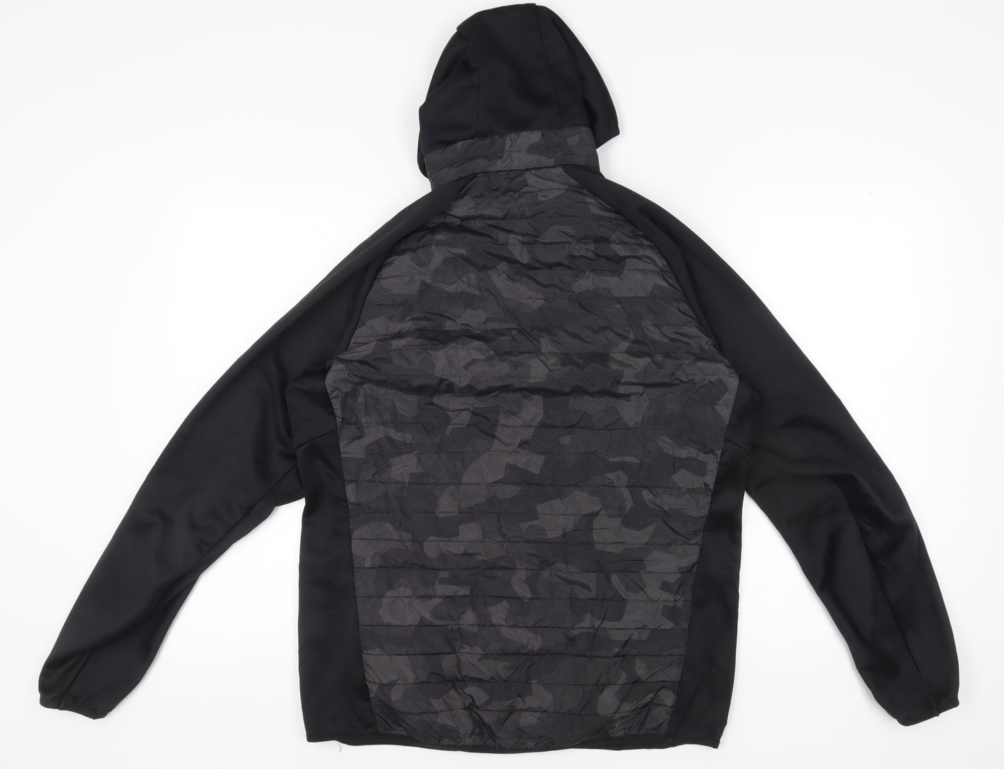 Jack & Jones Men's Black XL Camouflage Windbreaker Jacket