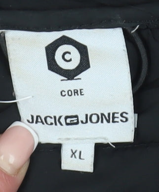 Jack & Jones Men's Black XL Camouflage Windbreaker Jacket