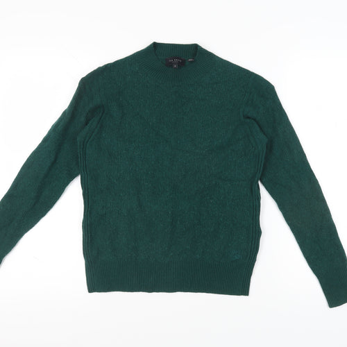 Ted Baker Women's Green Mock Neck Pullover Jumper Size 10