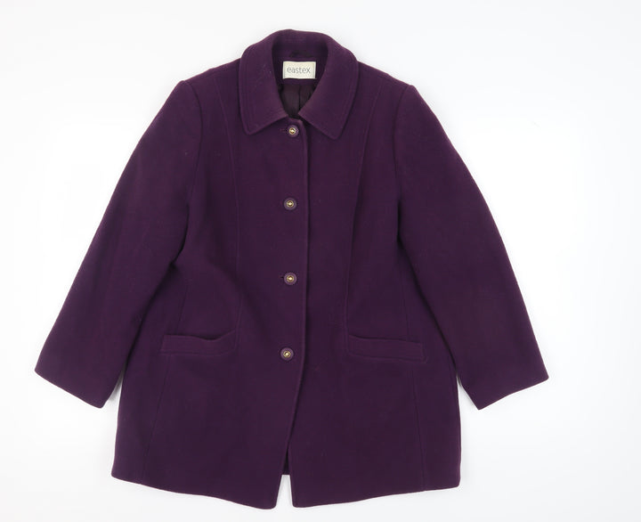 Eastex Women's Purple Wool Overcoat, Size 10