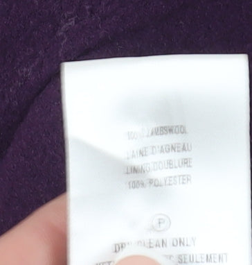 Eastex Women's Purple Wool Overcoat, Size 10