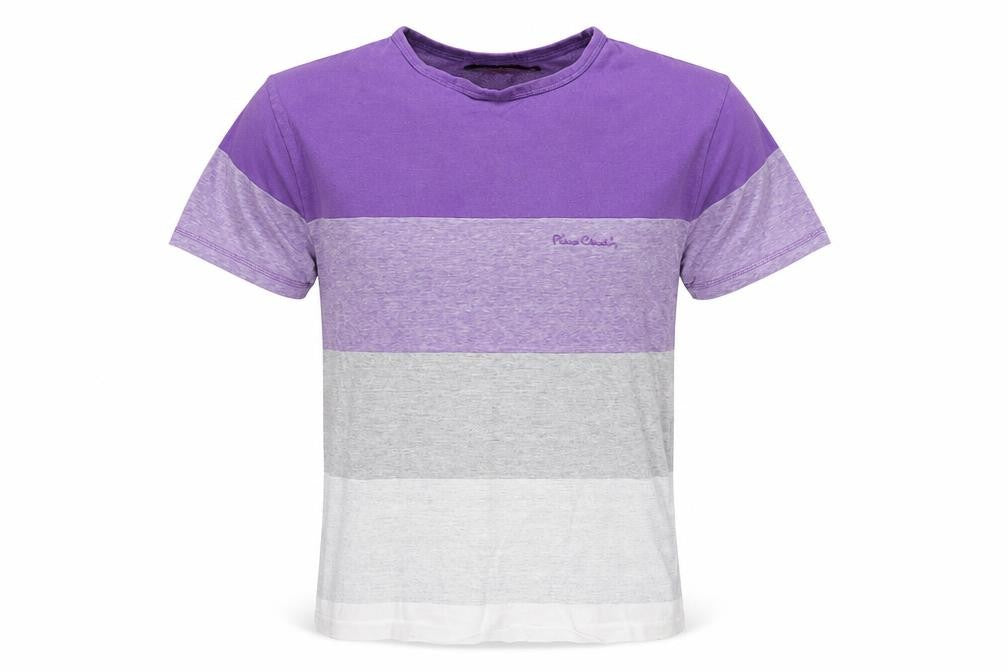 Pierre Cardin Men's Purple Colourblock T-Shirt, Size S