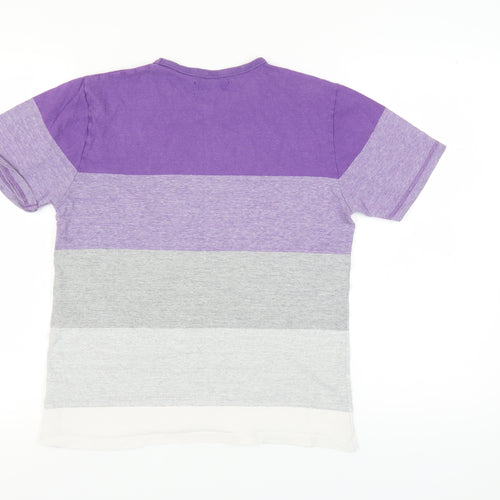Pierre Cardin Men's Purple Colourblock T-Shirt, Size S