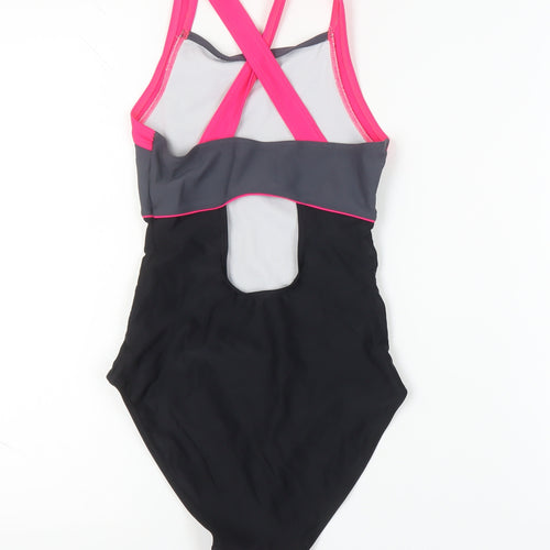 Slazenger Women's Black One Piece Swimsuit, Size 6, Stretchy