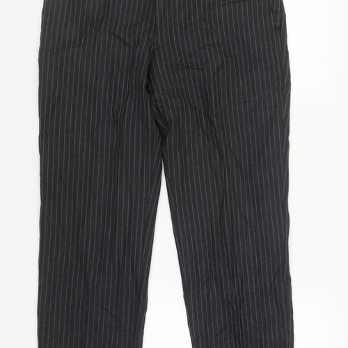 Austin Reed Men's Black Wool Striped Trousers 34S
