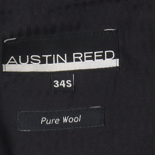 Austin Reed Men's Black Wool Striped Trousers 34S