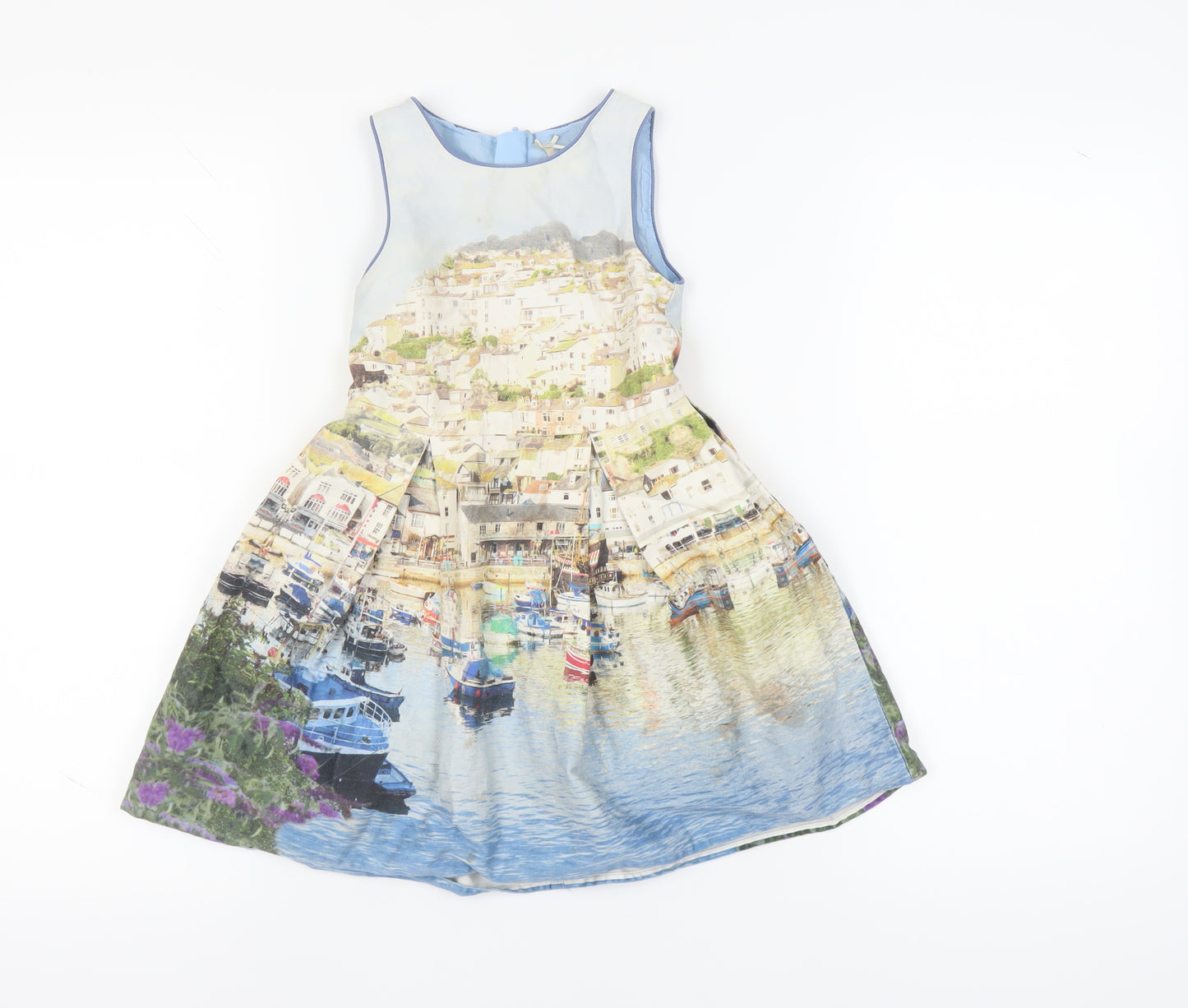 Next Girls Multicoloured Skater Dress Size 5 Years