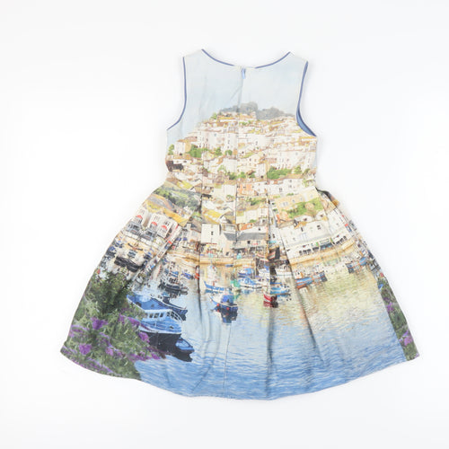 Next Girls Multicoloured Skater Dress Size 5 Years