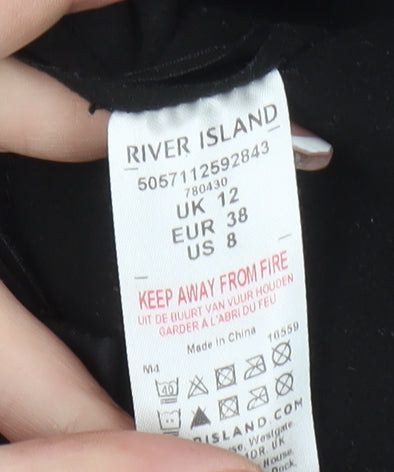 River Island Women's Black Leggings UK 12
