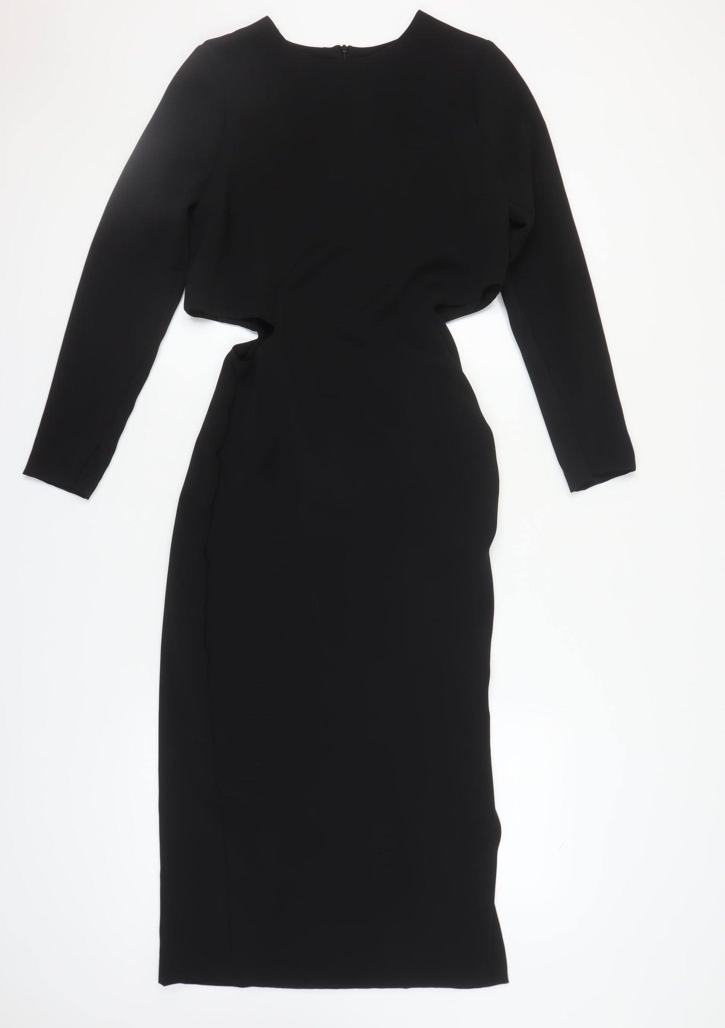 Zara Women's Black Midi Dress S - Elegant Party/Cocktail