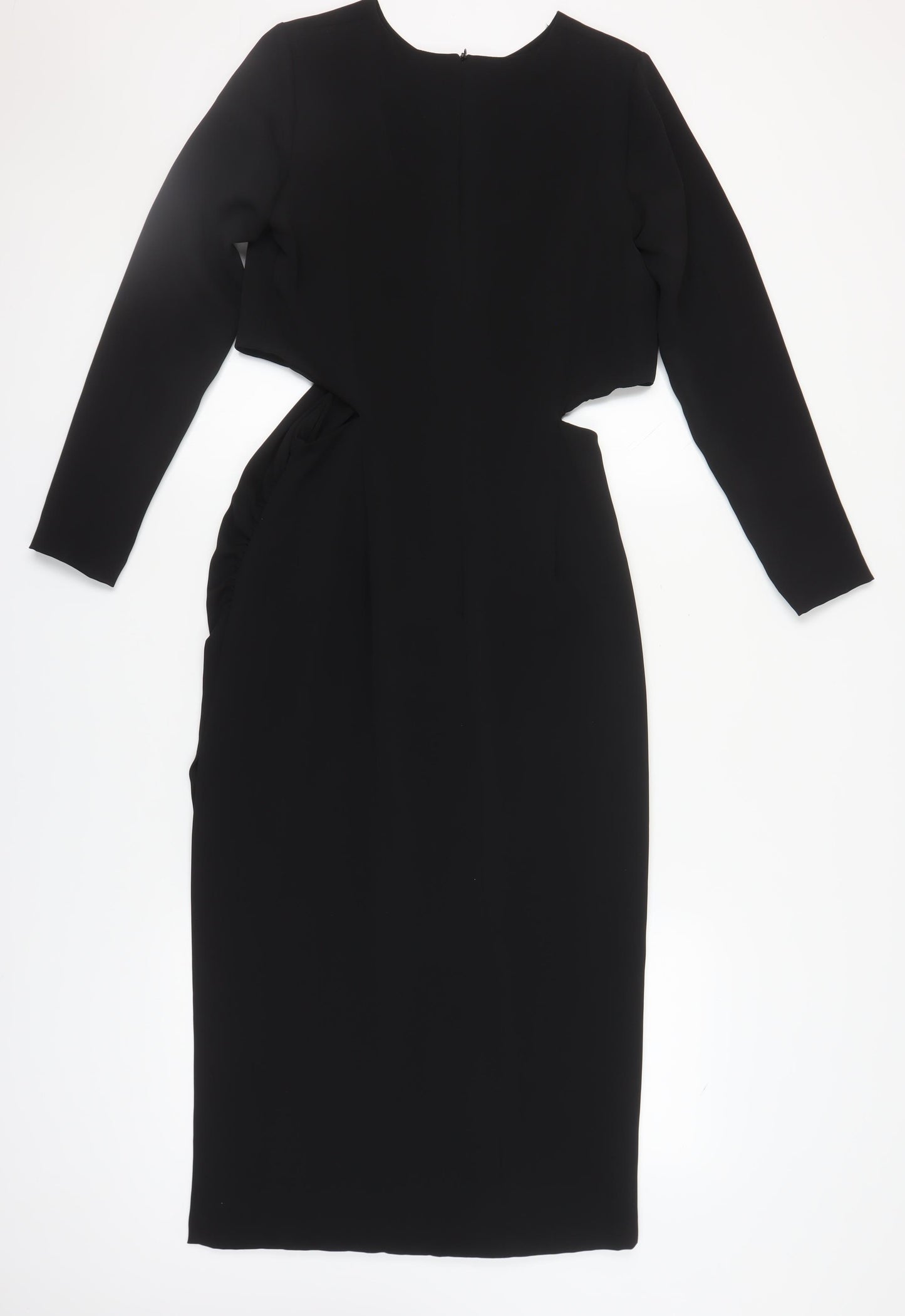 Zara Women's Black Midi Dress S - Elegant Party/Cocktail