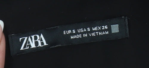 Zara Women's Black Midi Dress S - Elegant Party/Cocktail