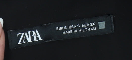 Zara Women's Black Midi Dress S - Elegant Party/Cocktail