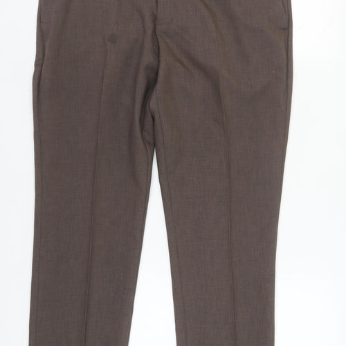Farah Men's Brown Classic Dress Pants 36