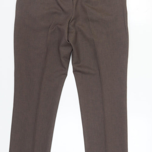 Farah Men's Brown Classic Dress Pants 36