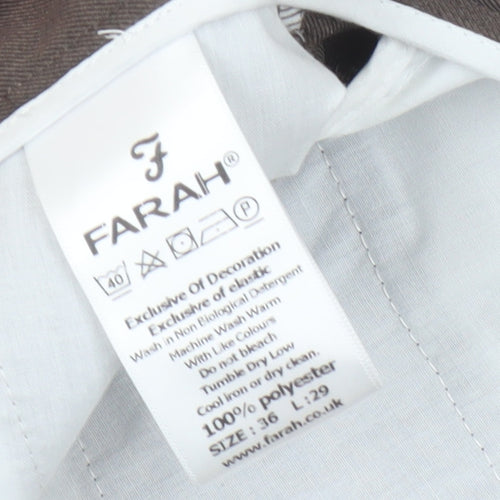 Farah Men's Brown Classic Dress Pants 36