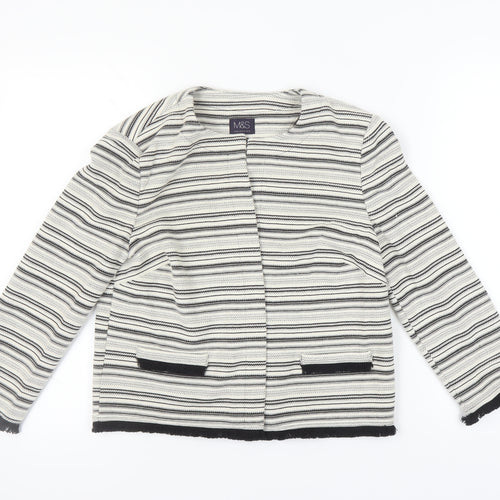 Marks and Spencer Women's Striped Blazer Size 12