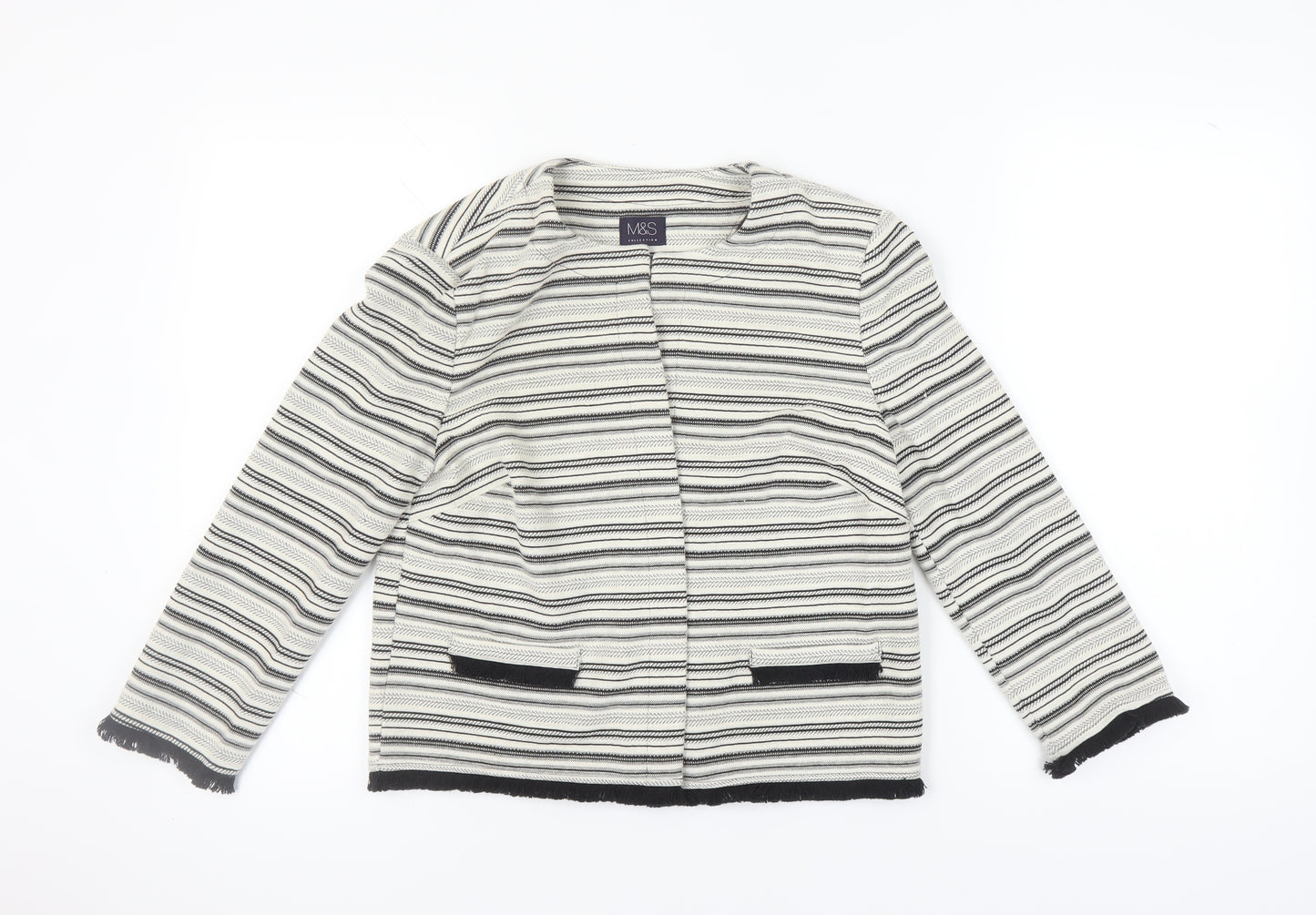 Marks and Spencer Women's Striped Blazer Size 12