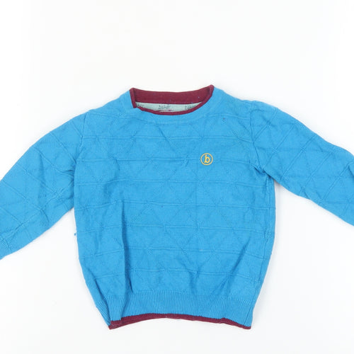 Baker by Ted Baker Unisex Blue Argyle Pullover Jumper, 18-24 Months