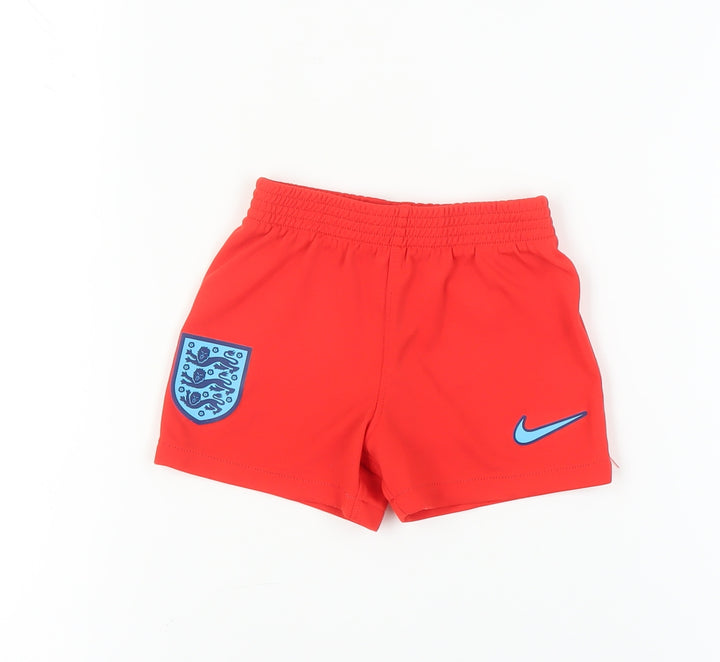 Nike Unisex Baby Red Shorts 9-12 Months Elastic Waist