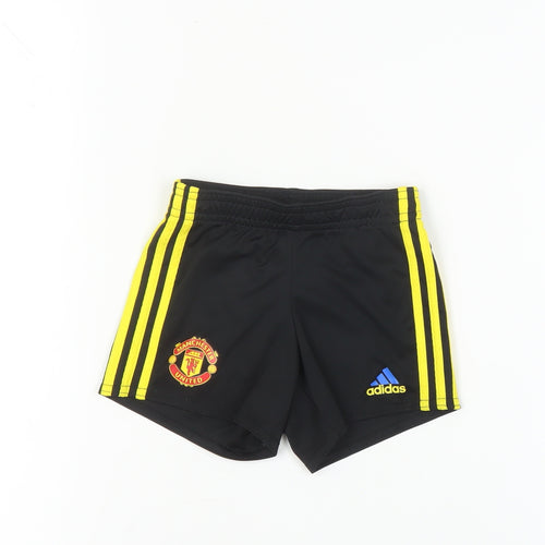 Adidas Black Unisex Baby Sports Shorts 9-12 Months